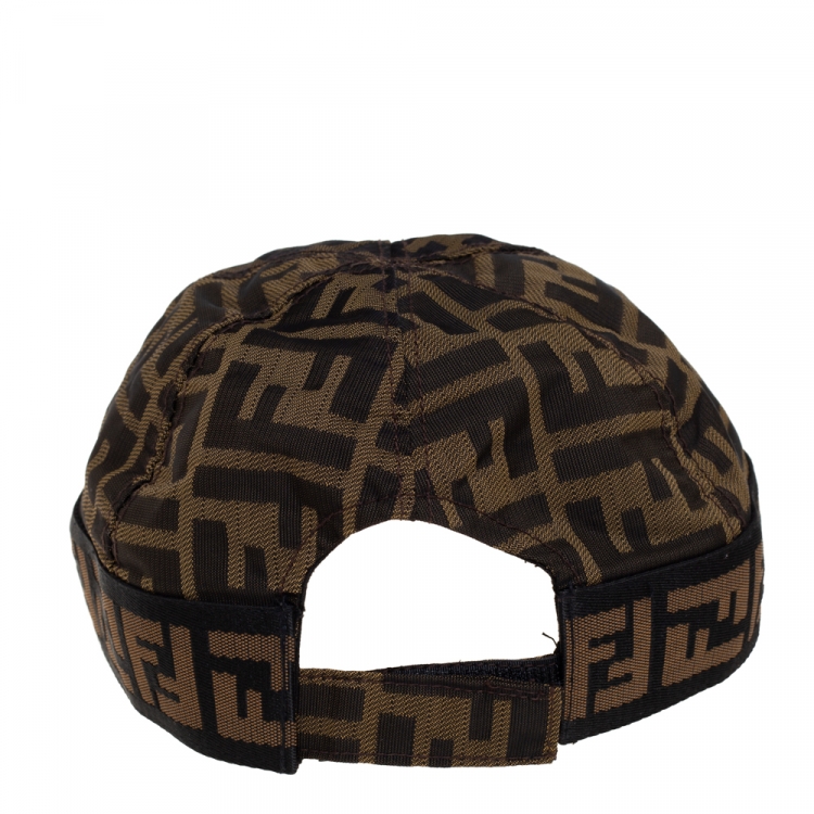Pre Owned Fendi Brown Zucca Pattern Canvas Baseball Cap S