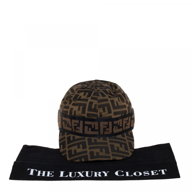 Pre Owned Fendi Brown Zucca Pattern Canvas Baseball Cap S