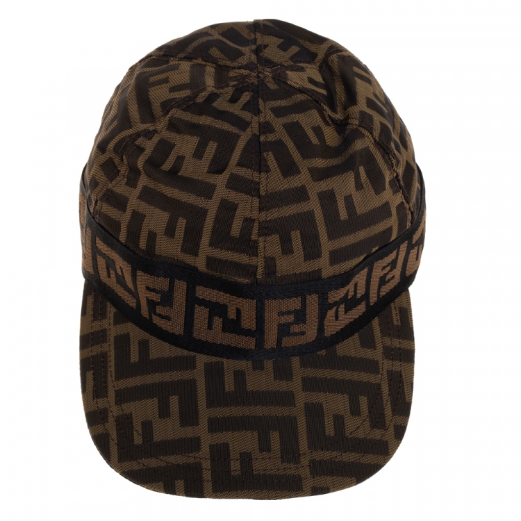 Pre Owned Fendi Brown Zucca Pattern Canvas Baseball Cap S