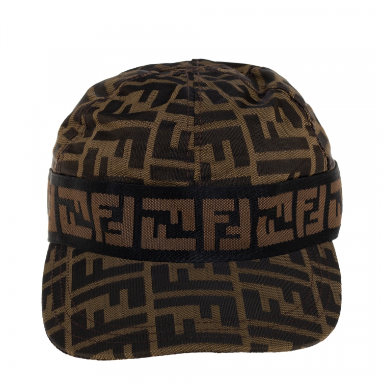 Pre Owned Fendi Brown Zucca Pattern Canvas Baseball Cap S