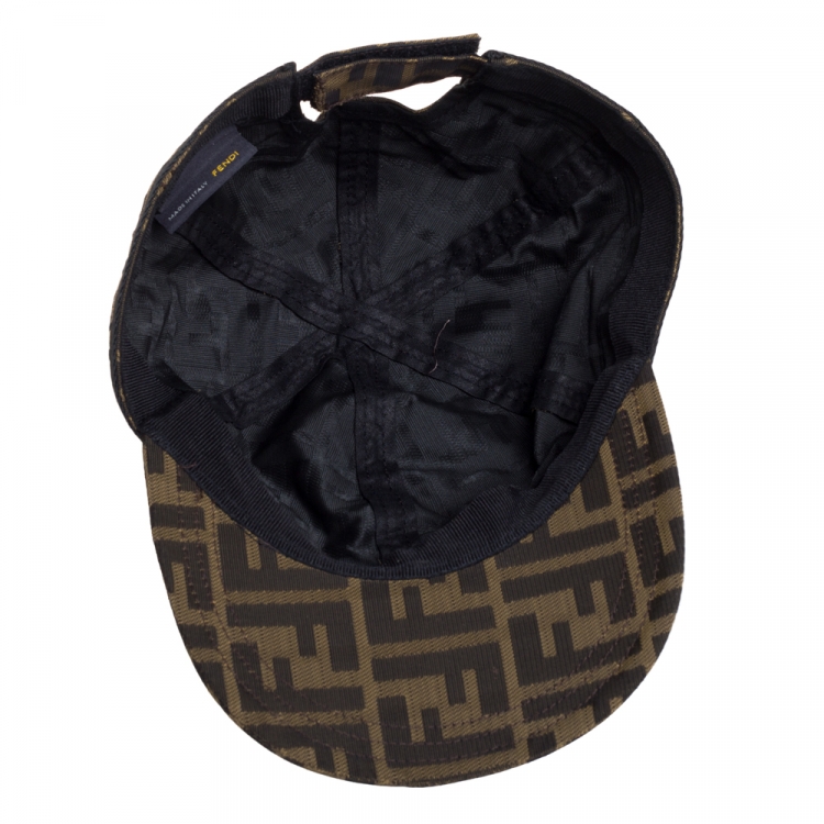 Pre Owned Fendi Brown Zucca Pattern Canvas Baseball Cap S