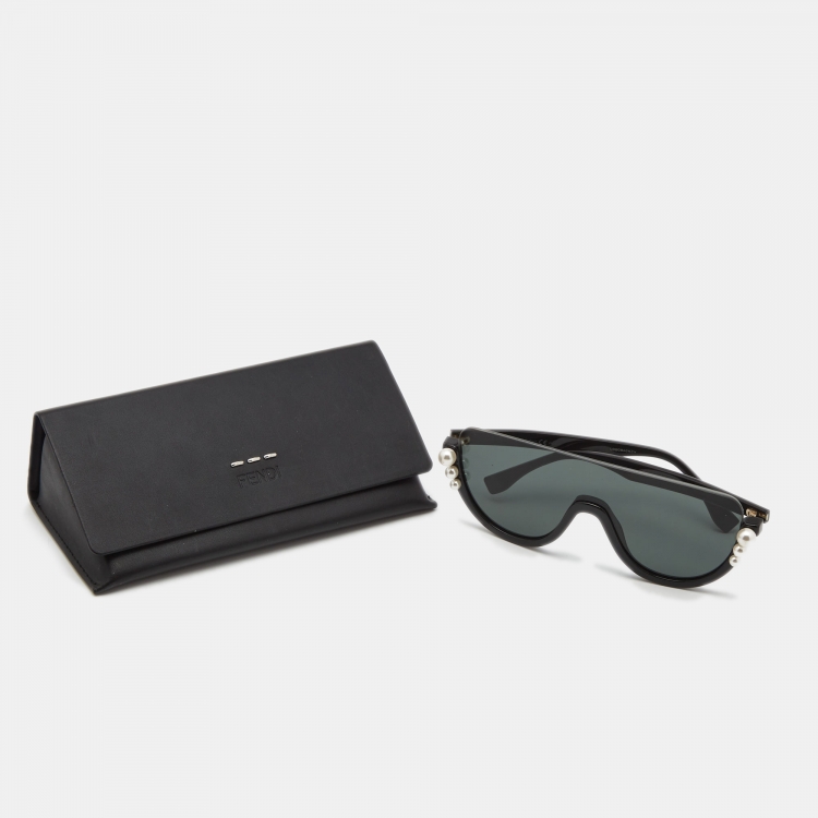 Pre Owned Fendi Black FF0296/S Ribbons and Pearls Sunglasses