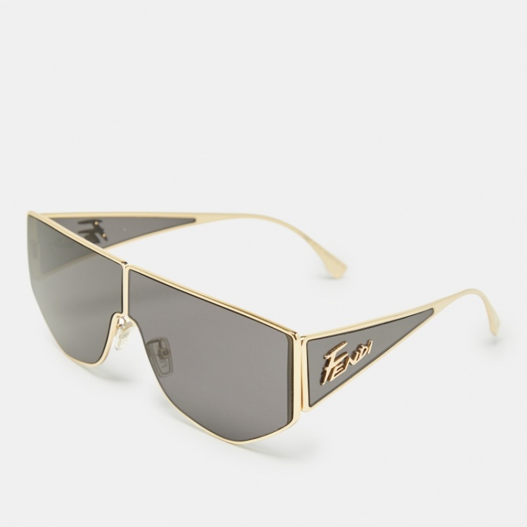 Fendi black and gold sunglasses best sale