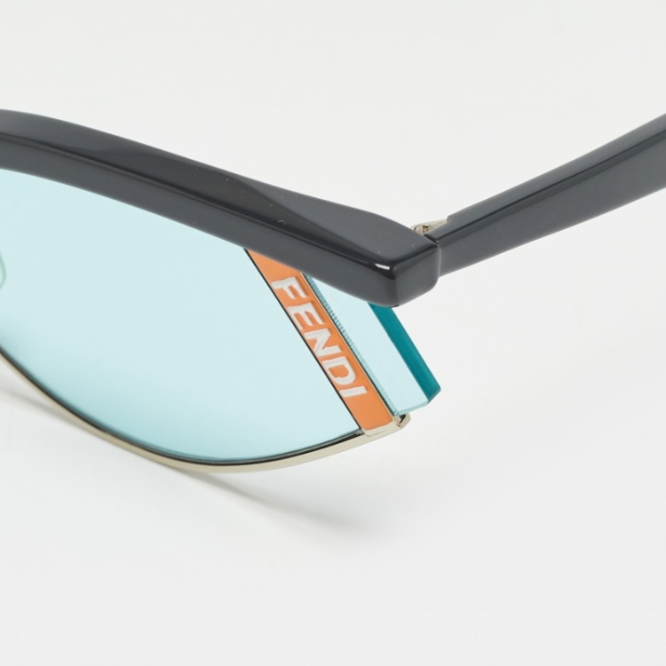 Pre Owned Fendi x Gentle Monster Blue Acetate FF0369/S Gentle Fendi Cat Eye Sunglasses