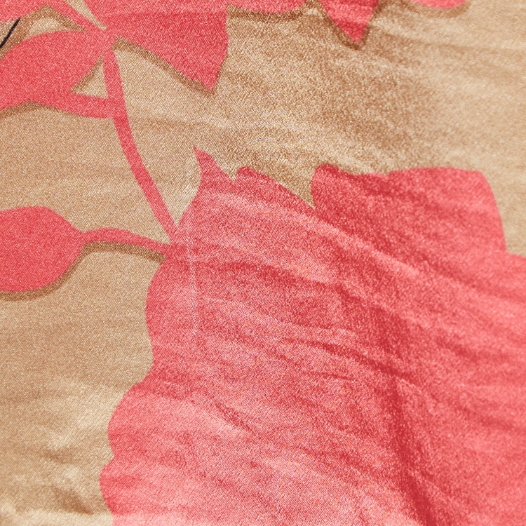 Pre Owned Fendi Rose Print Silk Camicia Shirt M