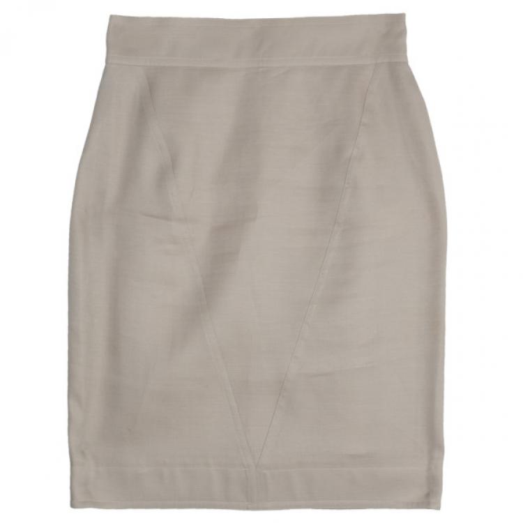 مملوكة مسبقًا Fendi Collarless Silk Skirt Suit M