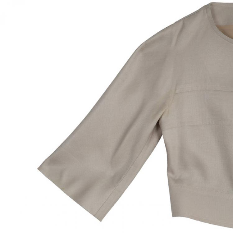 مملوكة مسبقًا Fendi Collarless Silk Skirt Suit M