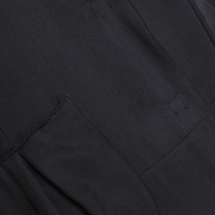Pre Owned Fendi Black Silk Pleated Coat Dress M