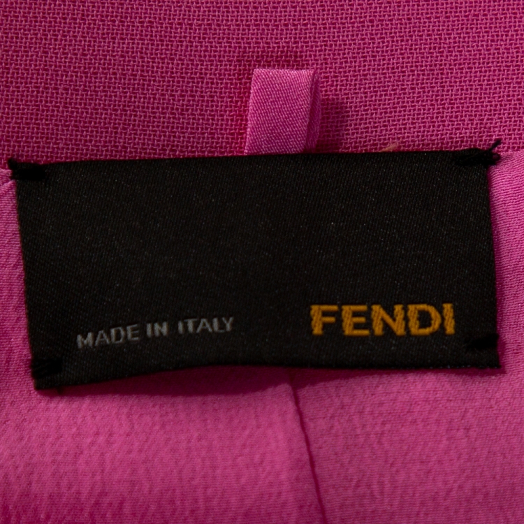 Pre Owned Fendi Pink Cotton Button Front Blouse S