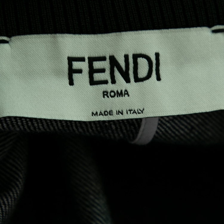 Pre Owned Fendi Dark Blue Denim Pencil Skirt S