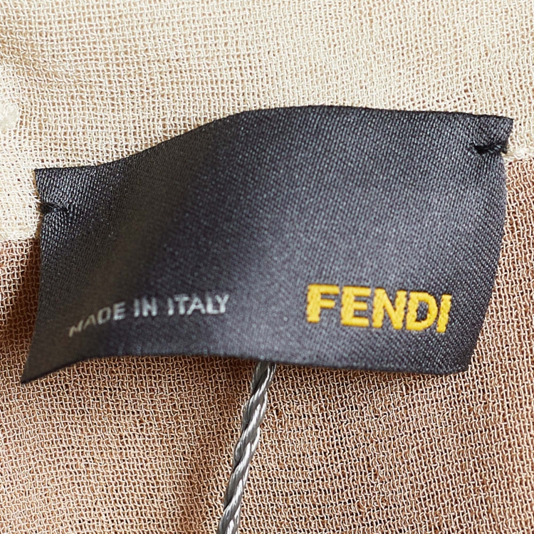 Pre Owned Fendi Bicolor Crepe Elasticized Waist Sleeveless Dress S