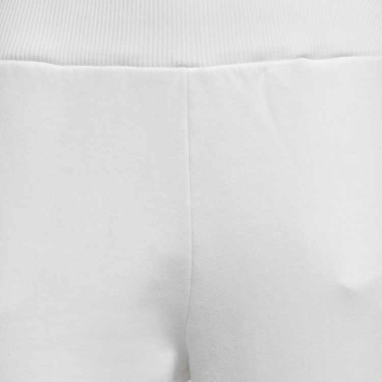 Pre Owned Fendi White Cotton Logo Tape Trimmed Joggers M