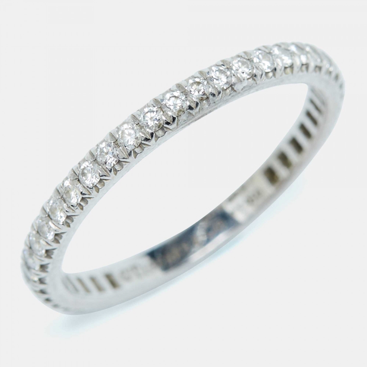 Pre Owned Tiffany & Co. Diamond Platinum Full Eternity Ring Size 53