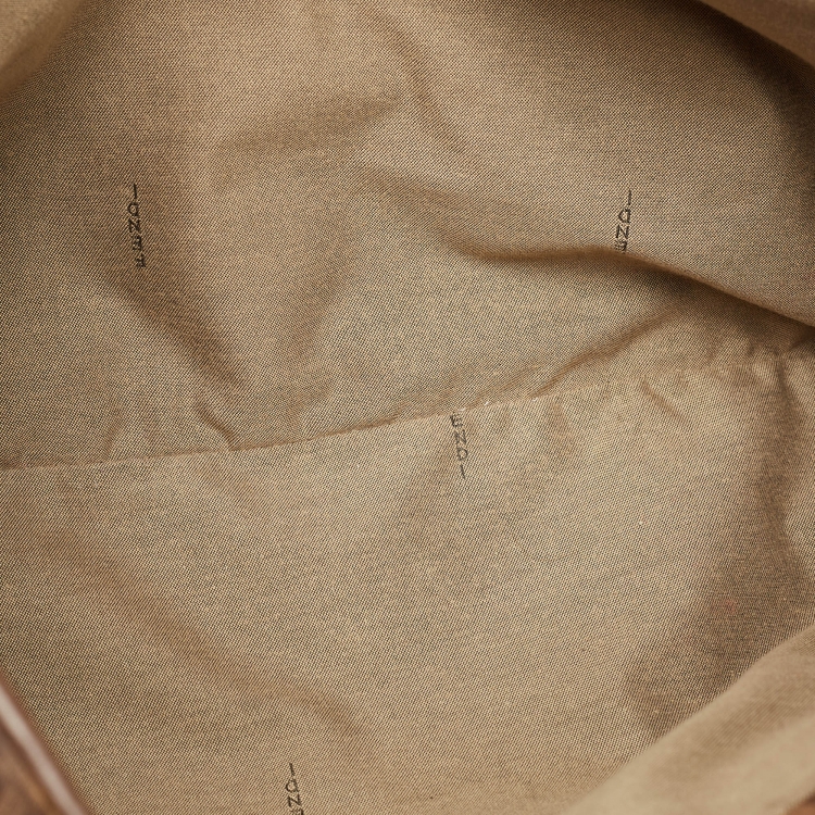 Pre Owned Fendi Brown Zucchino Coated Canvas Shopper Tote