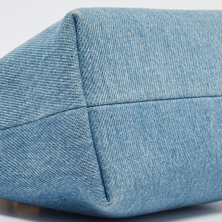 Pre Owned Fendi Blue Denim Mini By The Way Bag