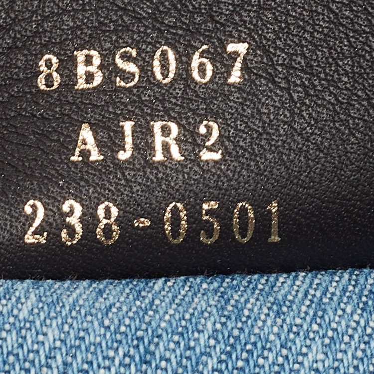 Pre Owned Fendi Blue Denim Mini By The Way Bag