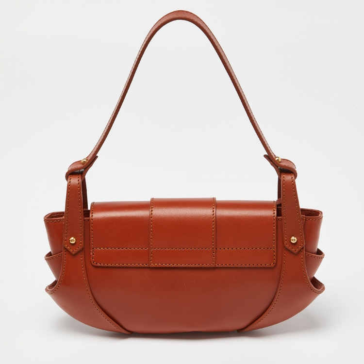 Pre Owned Fendi Tan Leather Compilation Baguette Bag