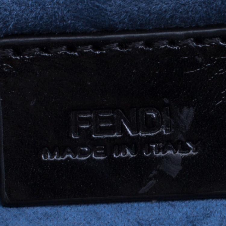 Pre Owned Fendi Blue Leather Be Baguette Crossbody Bag
