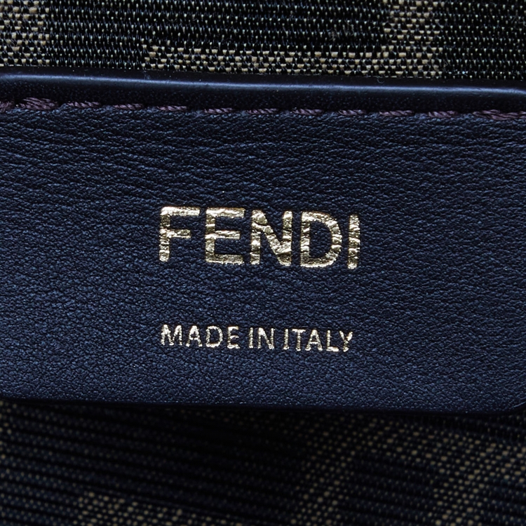 Pre Owned Fendi Purple Fox Fur and Leather Small First Clutch