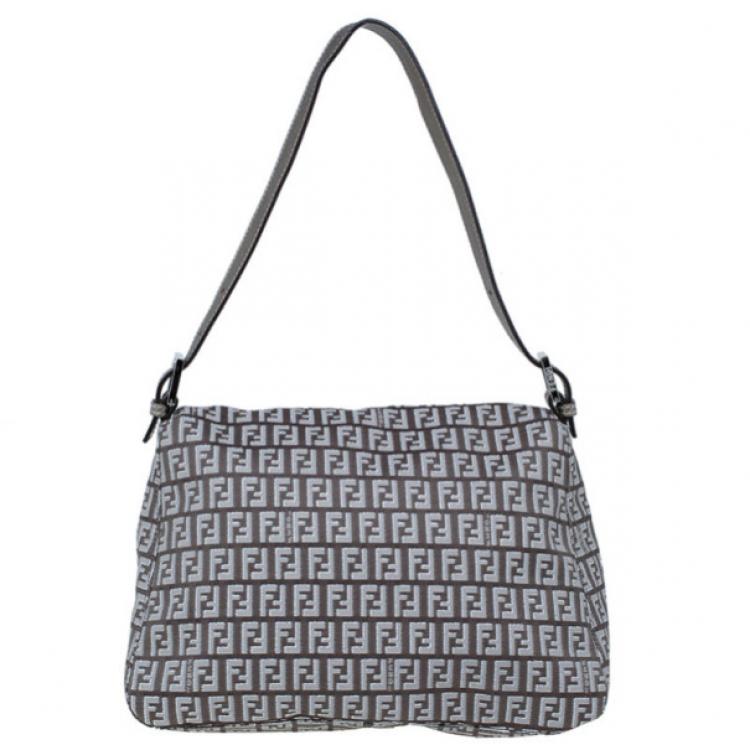 Pre Owned Fendi Metallic Zucchino Baguette Shoulder Bag