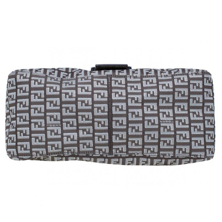 Pre Owned Fendi Metallic Zucchino Baguette Shoulder Bag