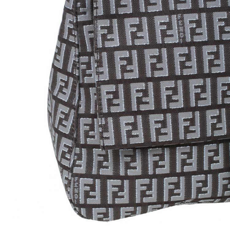 Pre Owned Fendi Metallic Zucchino Baguette Shoulder Bag