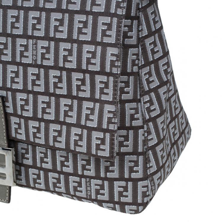 Pre Owned Fendi Metallic Zucchino Baguette Shoulder Bag