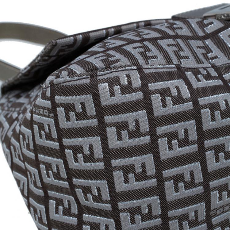 Pre Owned Fendi Metallic Zucchino Baguette Shoulder Bag