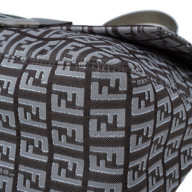 Pre Owned Fendi Metallic Zucchino Baguette Shoulder Bag