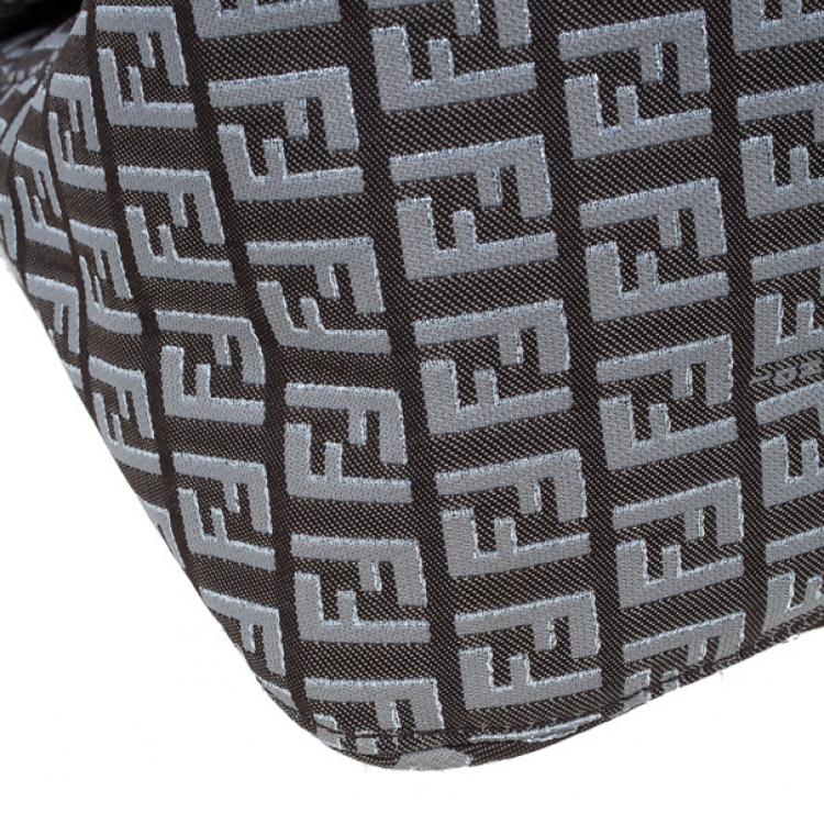 Pre Owned Fendi Metallic Zucchino Baguette Shoulder Bag