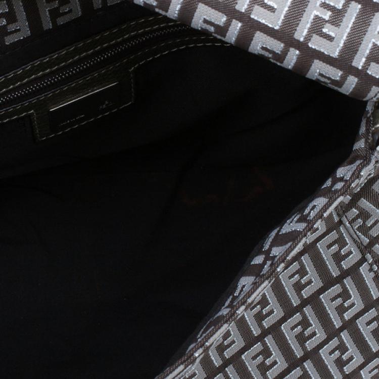 Pre Owned Fendi Metallic Zucchino Baguette Shoulder Bag