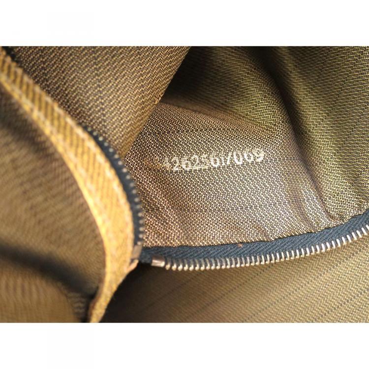 Pre Owned Fendi Bi Color Canvas/Leather Top Handle Bag