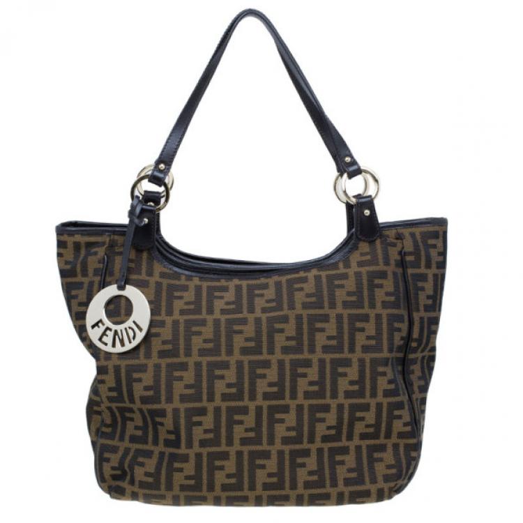 Pre Owned Fendi Zucca Chef Shopper Tote
