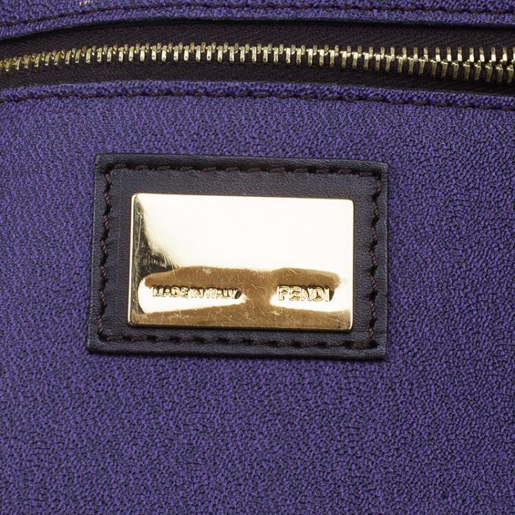 Pre Owned Fendi Brown Zucca Coated Canvas Spalmati Roll Shopper Tote