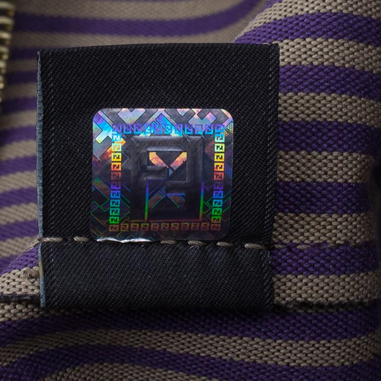 Pre Owned Fendi Brown Zucca Coated Canvas Spalmati Roll Shopper Tote