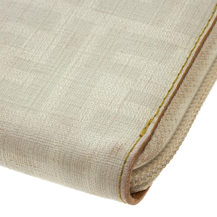 Pre Owned Fendi White Zucca Coated Canvas Zip Around Wallet
