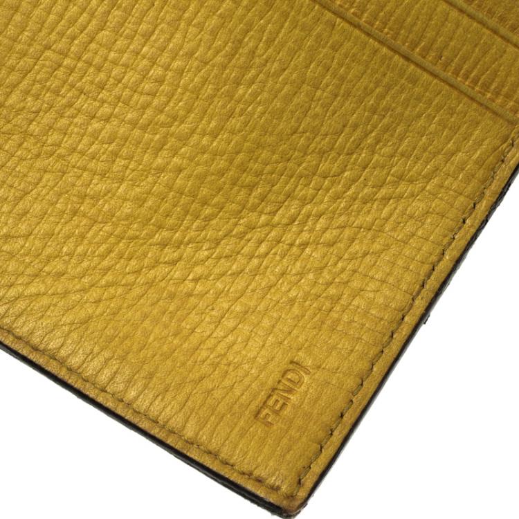 Pre Owned Fendi Tobacco Zucca Canvas Continental Flap Wallet