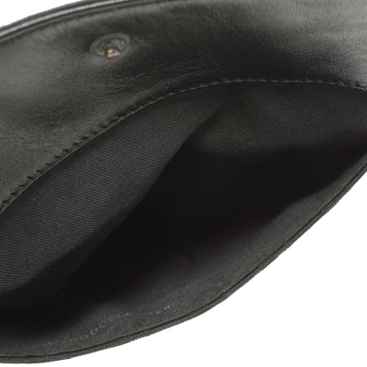 Pre Owned Fendi Black Zucchino Canvas Wallet
