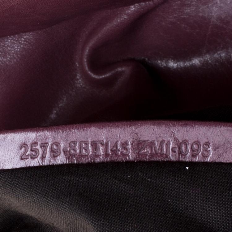 Pre Owned Fendi Burgundy Leather Maxi Baguette Flap Shoulder Bag