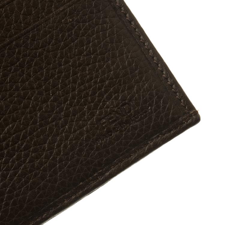 Pre Owned Fendi Brown Zucca Canvas and Leather Long Wallet