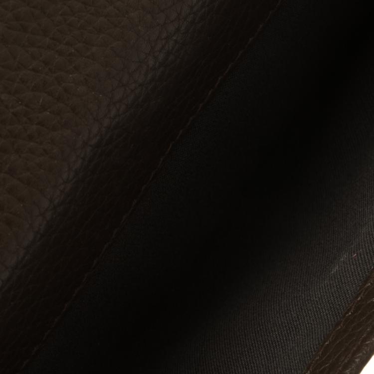 Pre Owned Fendi Brown Zucca Canvas and Leather Long Wallet