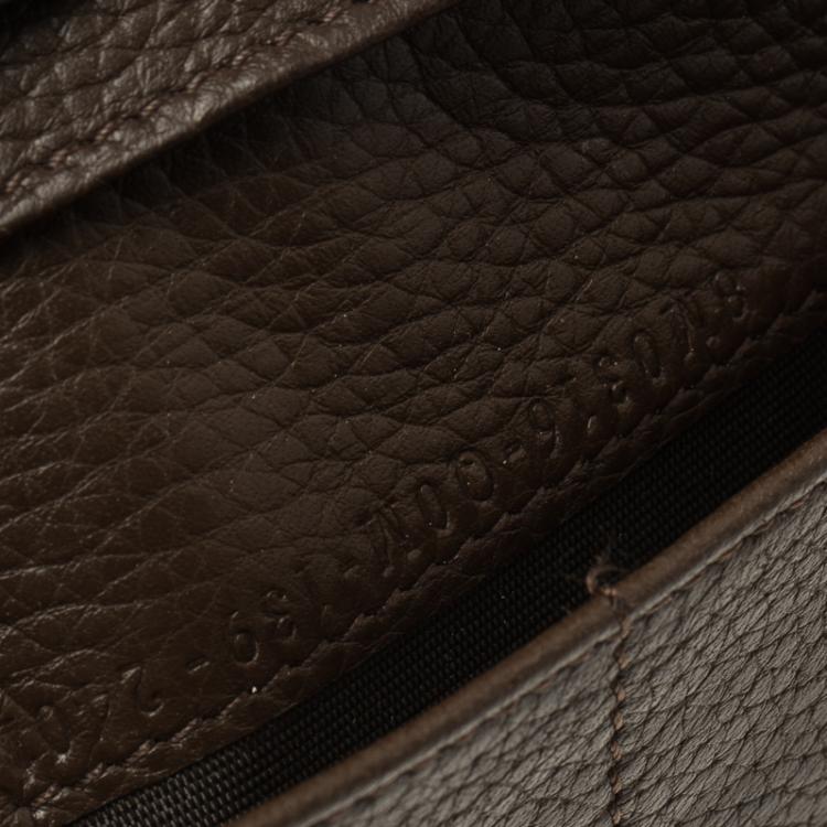 Pre Owned Fendi Brown Zucca Canvas and Leather Long Wallet