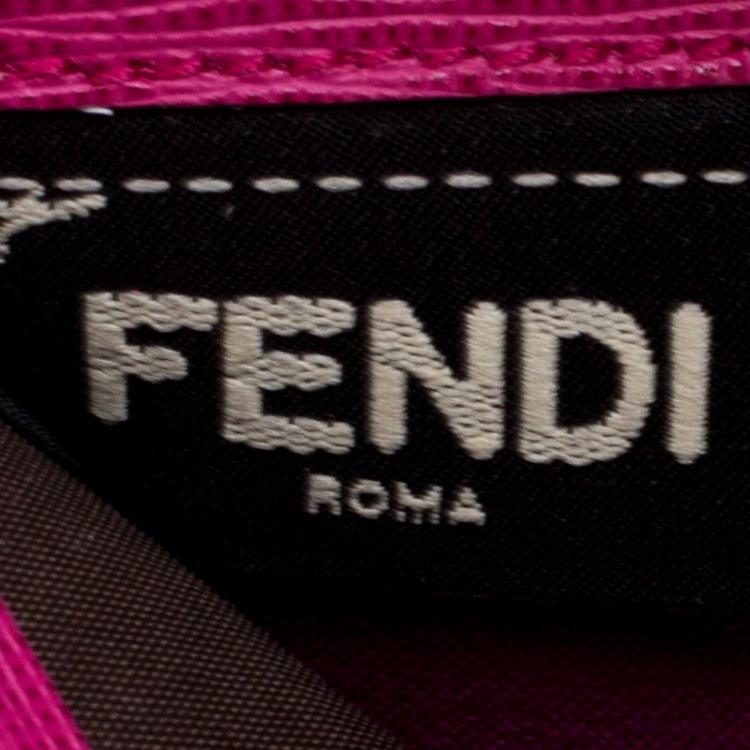 Pre Owned Fendi Multicolor Leather Elite Monster Wallet On Chain