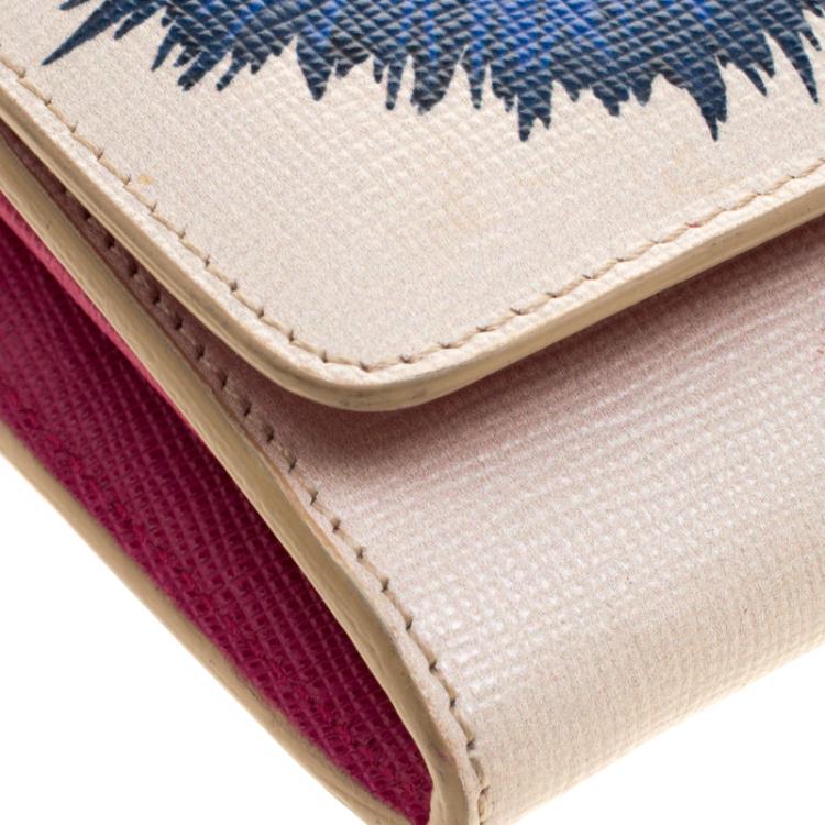 Pre Owned Fendi Multicolor Leather Elite Monster Wallet On Chain