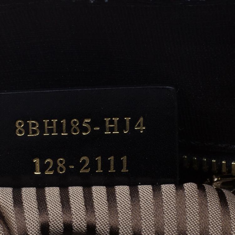 Pre Owned Fendi Black Zucca Canvas Dotted Roll Tote