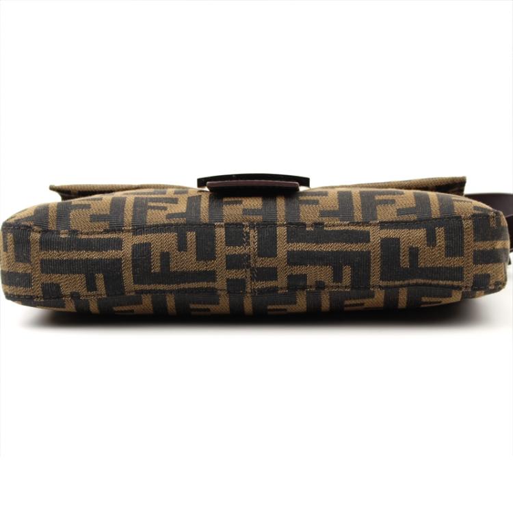 Pre Owned Fendi Tobacco Zucca Canvas Baguette Bag