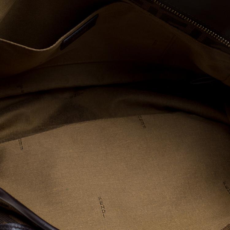 Pre Owned Fendi Tobacco Zucca Canvas Chef Shopper Tote