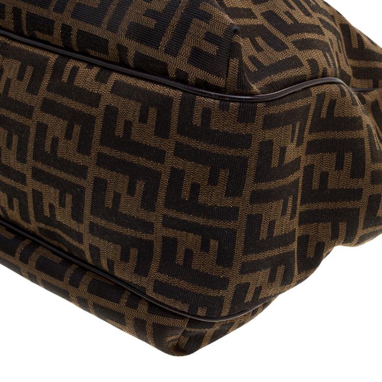 Pre Owned Fendi Tobacco Zucca Canvas Chef Shopper Tote