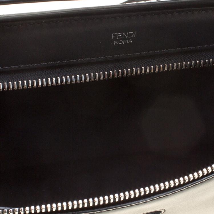 Pre Owned Fendi Black Leather Dotcom Satchel
