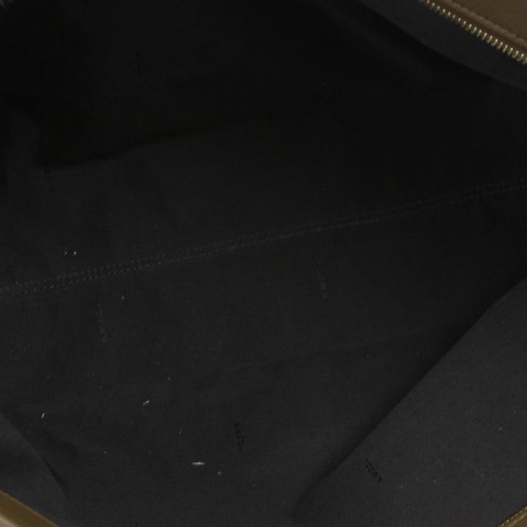 Pre Owned Fendi Brown Canvas Pequin Roll Tote